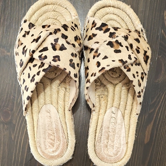 Matisse Brown and Black Leopard Print Sandals - Picture 1 of 6